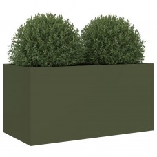Puķu kaste, olīvzaļa, 62x30x29 cm, auksti velmēts tērauds