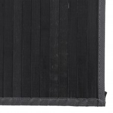 Paklājs, taisnstūra forma, melns, 80x300 cm, bambuss