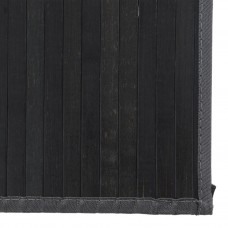 Paklājs, taisnstūra forma, melns, 80x400 cm, bambuss
