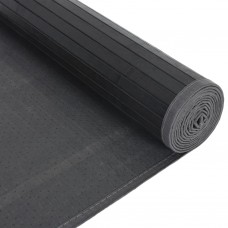Paklājs, taisnstūra forma, pelēks, 80x500 cm, bambuss