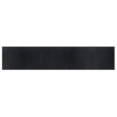 Paklājs, taisnstūra forma, melns, 100x500 cm, bambuss