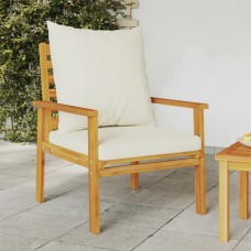 Dārza krēsli ar matračiem, 2 gab., akācijas masīvkoks