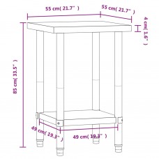Virtuves darba galds, 55x55x85 cm, nerūsējošs tērauds