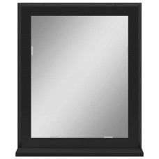 Vannasistabas spogulis, melns, 50x12x60 cm, inženierijas koks