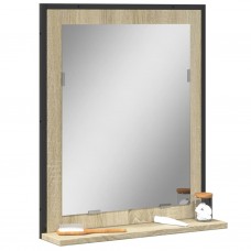 Vannasistabas spogulis, ozolkoka krāsā, 50x12x60 cm