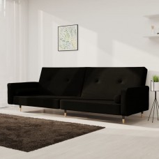 2-vietīga dīvāngulta ar diviem spilveniem, melns samts