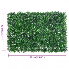  mākslīgo krūmu lapu žogs, 6 gab., zaļš, 40x60 cm