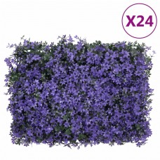  mākslīgo lapu žogs , 24 gab., violets, 40x60 cm