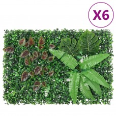  mākslīgo augu žogs , 6 gab., zaļš, 40x60 cm