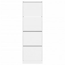 Apavu skapītis ar 4 atvilktnēm, balts, 60x34x187,5 cm