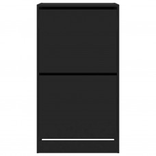 Apavu skapītis ar 2 atvilktnēm, melns, 60x42x108 cm
