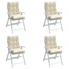Dārza krēslu spilveni, 4 gab., oksforda audum, krēmkrāsas