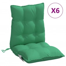 Dārza krēslu matrači, 6 gab., oksforda audums, zaļi