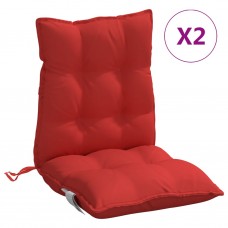 Dārza krēslu matrači, 2 gab., oksforda audums, sarkani