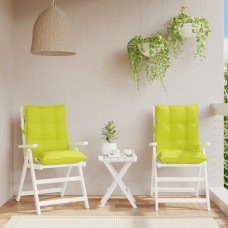 Dārza krēslu matrači, 2 gb., spilgti zaļi, oksforda audums