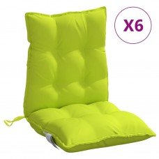 Dārza krēslu matrači, 6 gb., spilgti zaļi, oksforda audums