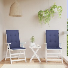 Dārza krēslu matrači, 2 gab., tumši zils audums