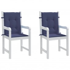 Dārza krēslu spilveni, 2 gab., tumši zils audums