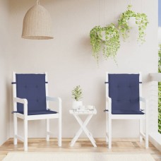 Dārza krēslu spilveni, 2 gab., tumši zils audums