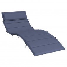 Sauļošanās krēsla matracis, 180x60x3 cm, audums, tumši zils