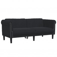 Divvietīgs dīvāns, melns samts
