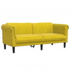 Divvietīgs dīvāns, dzeltens samts
