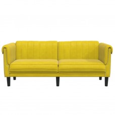 Divvietīgs dīvāns, dzeltens samts