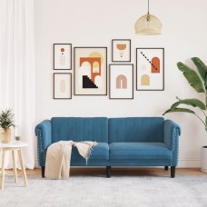 Divvietīgs dīvāns, zils samts