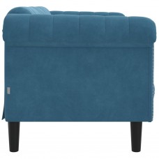 Divvietīgs dīvāns, zils samts