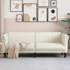 Trīsvietīgs dīvāns, krēmkrāsas, samts