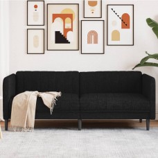Trīsvietīgs dīvāns, melns audums