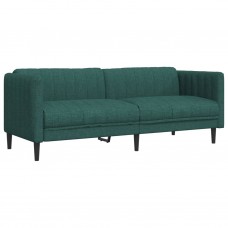 Trīsvietīgs dīvāns, tumši zaļš, audums