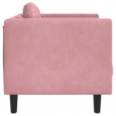 Atpūtas krēsls ar spilvenu, rozā samts