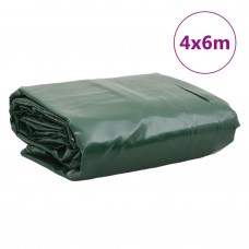 Brezenta pārklājs, zaļš, 4x6 m, 650 g/m²
