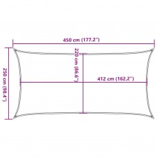 Saules aizsargs, 4,5x2,5 m, 100% poliesters, oksforda audums