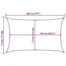 Saules aizsargs, 8x5 m, 100% poliesters, oksforda audums