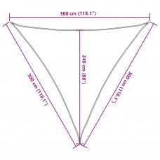 Saules aizsargs, 3x3x3 m, 100% poliesters, oksforda audums