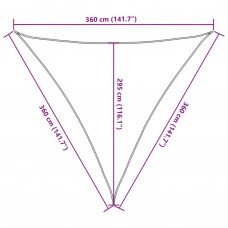 Saules aizsargs, 3,6x3,6x3,6m, 100% poliesters, oksforda audums