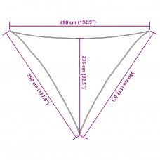 Saules aizsargs, 3,5x3,5x4,9m, 100% poliesters, oksforda audums