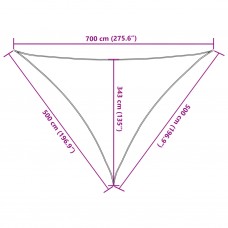 Saules aizsargs, 7x5x5 m, 100% poliesters, oksforda audums