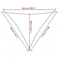 Saules aizsargs, 3x3x4,24 m, 100% poliesters, oksforda audums