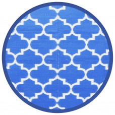 Āra paklājs, ø120 cm, zils pp