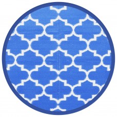 Āra paklājs, ø160 cm, zils pp