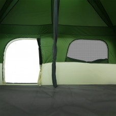 Ģimenes telts 10 personām, zaļa, ūdensnecaurlaidīga