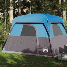 Kempinga telts 4 personām, zila, ūdensdroša