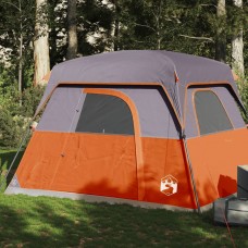 Kempinga telts 4 personām, oranža, ūdensdroša