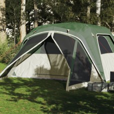 Ģimenes telts ar lieveni 6 personām, zaļa, ūdensnecaurlaidīga