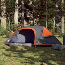 Kempinga telts, 1 personai, pelēka, oranža, ūdensizturīga
