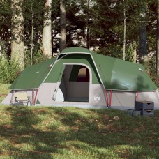 Ģimenes telts 11 personām, zaļa, ūdensnecaurlaidīga
