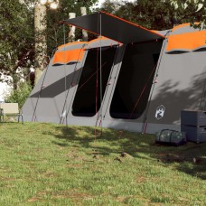 Ģimenes telts 8 personām, pelēka, oranža, ūdensnecaurlaidīga